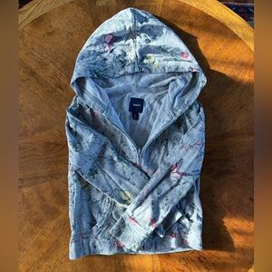 Floral Print Gap Zippered Hoodie for Girls